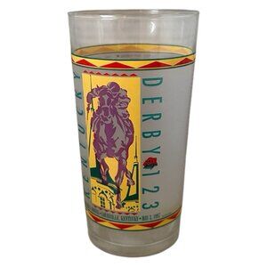 Vintage Kentucky Derby 1997 Glass Libbey Tumbler Mint Julep 5.25" Frosted 123Rd